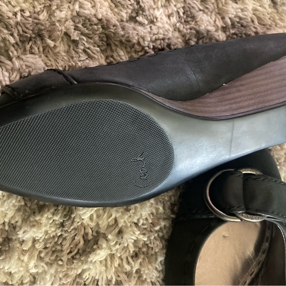 Coach MILLIE VINT WAX CALF Wedge Heel Black Vintage Wax Leather Pumps Sz 6M. - Picture 8 of 11